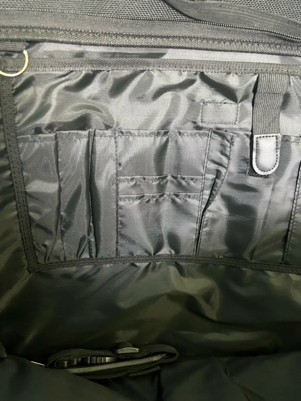 Black Hanging Garment Organizer - Travel Jacket & Coat Carrier